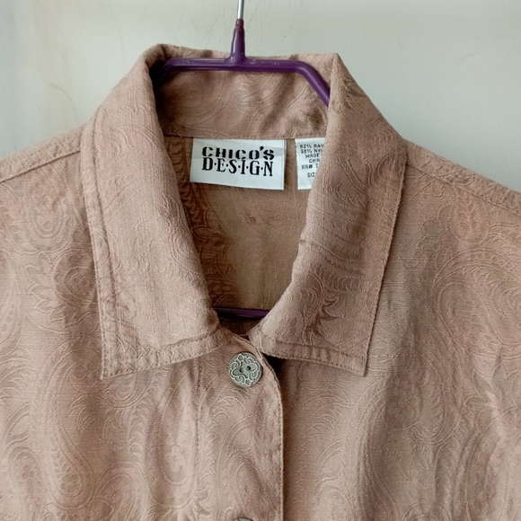 ♥️ Paisley Light Pink and Tan Jacket - Picture 15 of 16